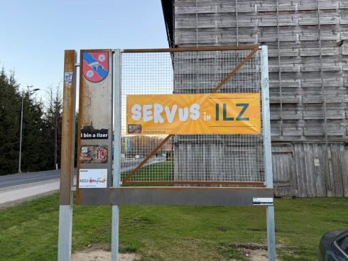 Werbeaufsteller Ilz-Tabakhütte